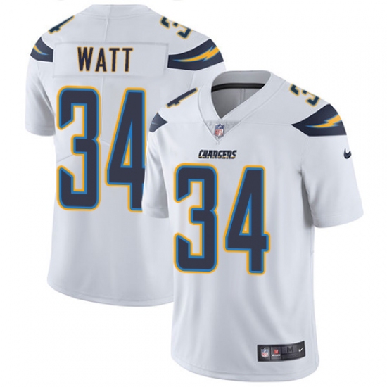 Youth Nike Los Angeles Chargers 34 Derek Watt Elite White NFL Jersey