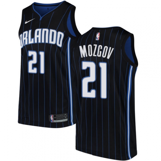 Women's Nike Orlando Magic 21 Timofey Mozgov Swingman Black NBA Jersey Statement Edition