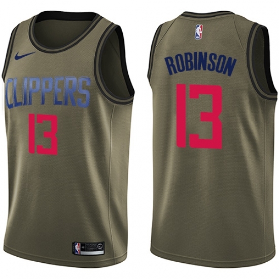 Youth Nike Los Angeles Clippers 13 Jerome Robinson Swingman Green Salute to Service NBA Jersey