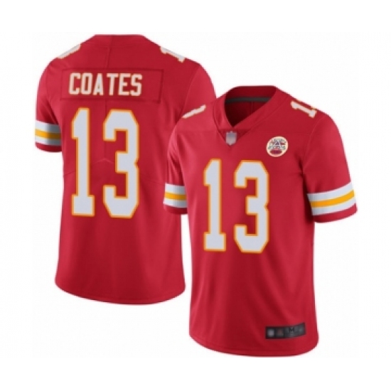 Men's Kansas City Chiefs 13 Sammie Coates Red Team Color Vapor Untouchable Limited Player Football Jersey