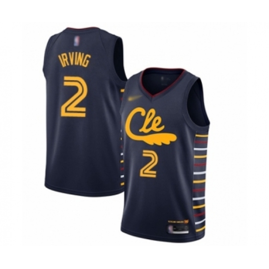 Men's Cleveland Cavaliers 2 Kyrie Irving Swingman Navy Basketball Jersey - 2019 20 City Edition