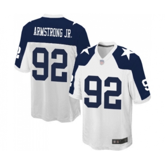 Men's Dallas Cowboys 92 Dorance Armstrong Jr. Game White Throwback Alternate Football Jersey