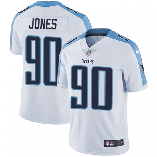 Youth Nike Tennessee Titans 90 DaQuan Jones Elite White NFL Jersey