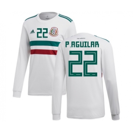 Mexico 22 P.Aguilar Away Long Sleeves Soccer Country Jersey