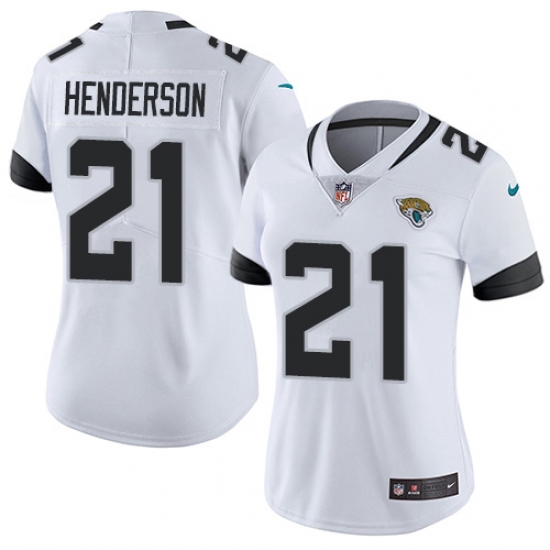 Women's Jacksonville Jaguars 21 C.J. Henderson White Stitched Vapor Untouchable Limited Jersey