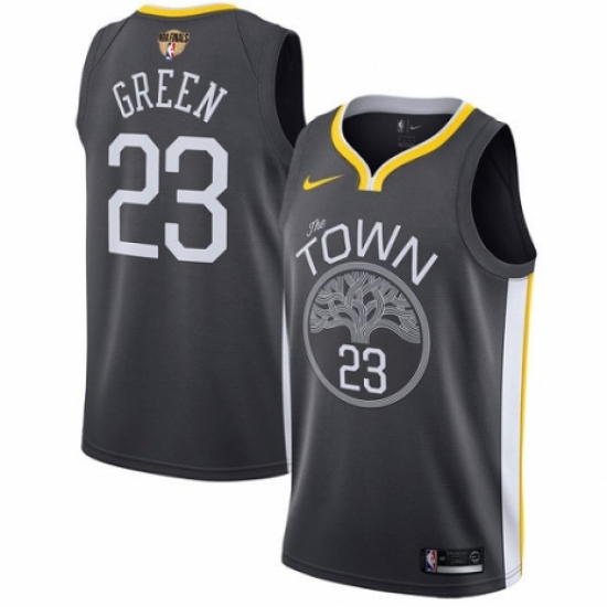 Men's Nike Golden State Warriors 23 Draymond Green Swingman Black Alternate 2018 NBA Finals Bound NBA Jersey - Statement Edition