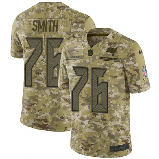 Men's Nike Tampa Bay Buccaneers 76 Donovan Smith Limited Camo 2018 Salute to Service NFL Jersey