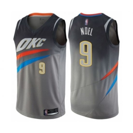 Women's Oklahoma City Thunder 9 Nerlens Noel Swingman Gray Basketball Jersey - City Edition