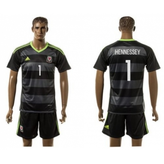 Wales 1 Hennessey Black Away Soccer Club Jersey