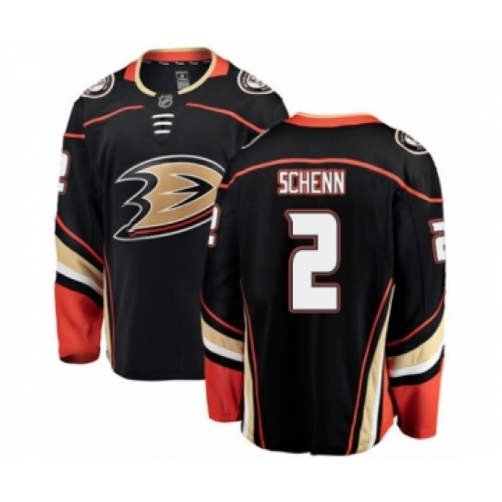 Youth Anaheim Ducks 2 Luke Schenn Authentic Black Home Fanatics Branded Breakaway NHL Jersey