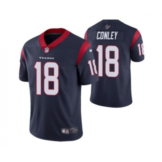 Men's Houston Texans 18 Chris Conley Navy Vapor Untouchable Limited Stitched Jersey