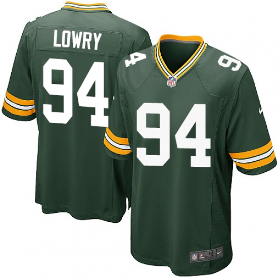 Men's Nike Green Bay Packers 94 Dean Lowry Game Green Team Color NFL Jersey