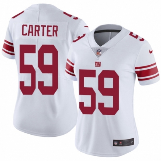 Women's Nike New York Giants 59 Lorenzo Carter White Vapor Untouchable Limited Player NFL Jersey