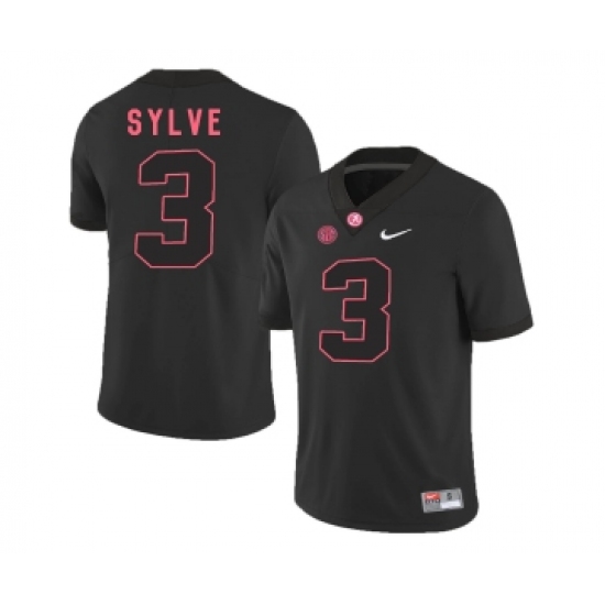 Alabama Crimson Tide 3 Bradley Sylve Black College Football Jersey