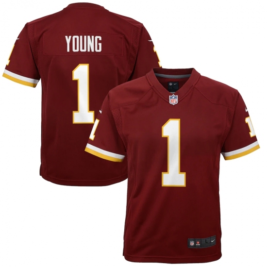 Youth Washington Redskins 1 Chase Young Nike Burgundy 2020 NFL Draft First Round Pick Game Jersey.webp