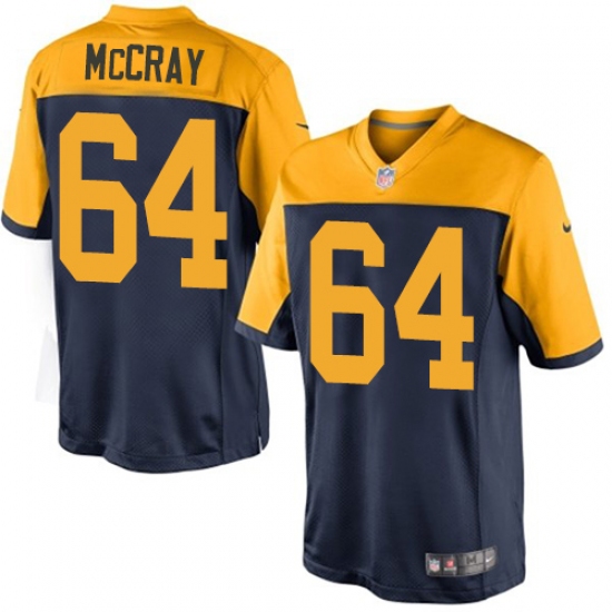 Men's Nike Green Bay Packers 64 Justin McCray Limited Navy Blue Alternate NFL Jersey