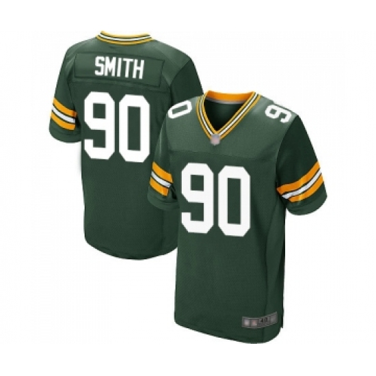 Men's Green Bay Packers 90 Za'Darius Smith Elite Green Team Color Football Jersey