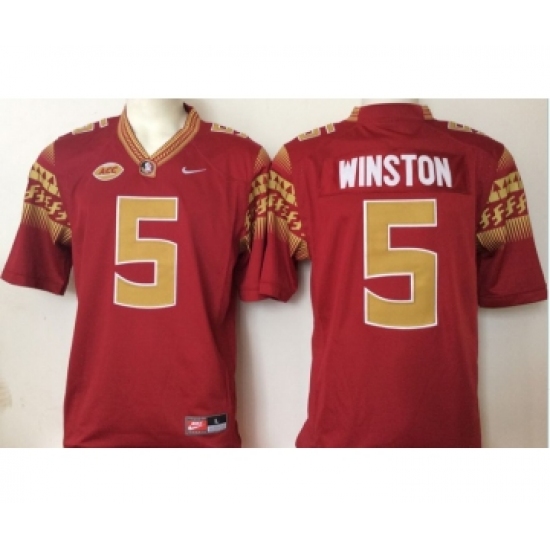 Florida State Seminoles 5 Jameis Winston Red College Football Jersey