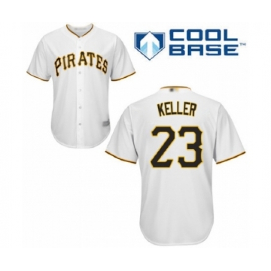 Youth Pittsburgh Pirates 23 Mitch Keller Authentic White Home Cool Base Baseball Player Jersey