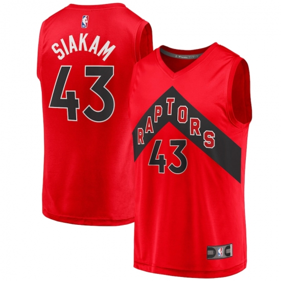 Youth Toronto Raptors 43 Pascal Siakam Fanatics Branded Red 2020-21 Fast Break Player Jersey