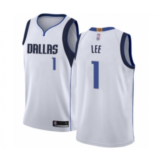 Women's Dallas Mavericks 1 Courtney Lee Authentic White Basketball Jersey - Association Edition