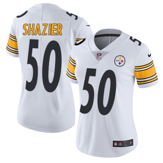 Women's Nike Pittsburgh Steelers 50 Ryan Shazier White Vapor Untouchable Limited Player NFL Jersey