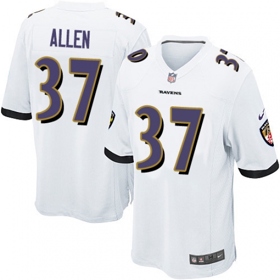 Men's Nike Baltimore Ravens 37 Javorius Allen Game White NFL Jersey