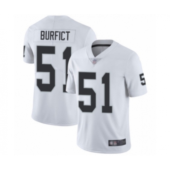 Men's Oakland Raiders 51 Vontaze Burfict White Vapor Untouchable Limited Player Football Jersey