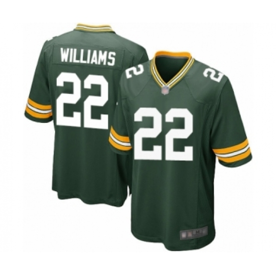 Men's Green Bay Packers 22 Dexter Williams Game Green Team Color Football Jersey