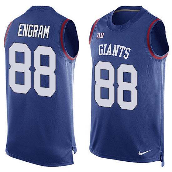 Men's Nike New York Giants 88 Evan Engram Limited Royal Blue Player Name & Number Tank Top NFL Jersey