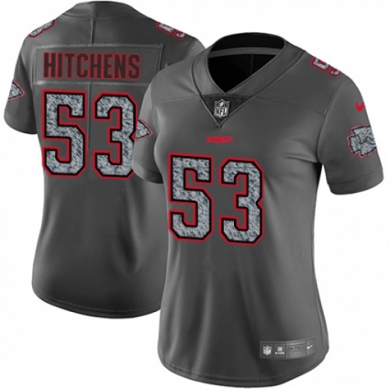 Women's Nike Kansas City Chiefs 53 Anthony Hitchens Gray Static Vapor Untouchable Limited NFL Jersey