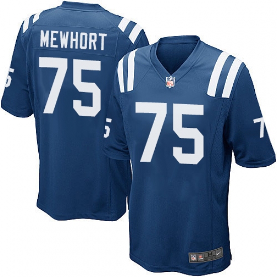 Men's Nike Indianapolis Colts 75 Jack Mewhort Game Royal Blue Team Color NFL Jersey