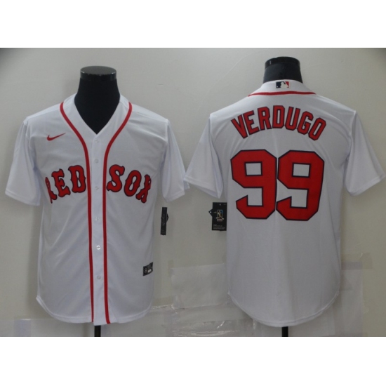 Men's Boston Red Sox 99 Alex Verdugo Nike White Authentic Home Jersey