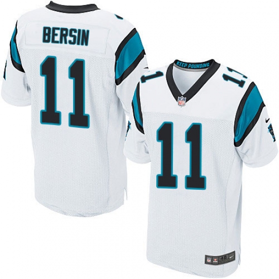 Men's Nike Carolina Panthers 11 Brenton Bersin Elite White NFL Jersey