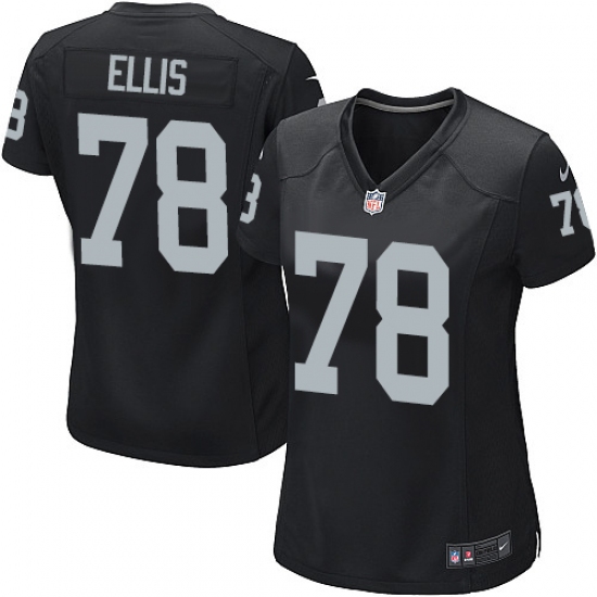 Women's Nike Oakland Raiders 78 Justin Ellis Game Black Team Color NFL Jersey