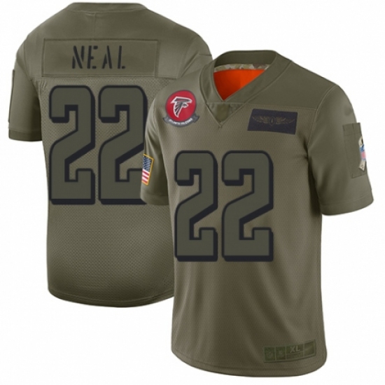Youth Atlanta Falcons 22 Keanu Neal Limited Camo 2019 Salute to Service Football Jersey