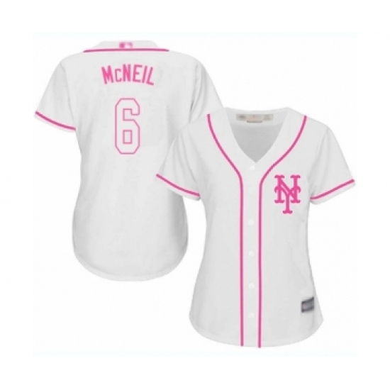 Women's New York Mets 6 Jeff McNeil Authentic White Fashion Cool Base Baseball Jersey