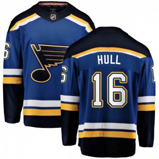 Youth St. Louis Blues 16 Brett Hull Fanatics Branded Royal Blue Home Breakaway NHL Jersey