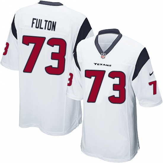 Men's Nike Houston Texans 73 Zach Fulton Game White NFL Jersey