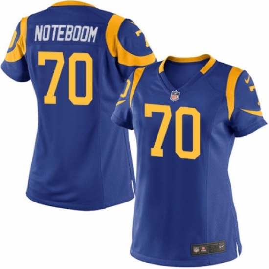 Women's Nike Los Angeles Rams 70 Joseph Noteboom Game Royal Blue Alternate NFL Jersey