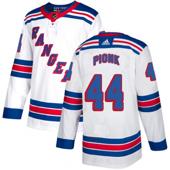 Men's Adidas New York Rangers 44 Neal Pionk White Road Authentic Stitched NHL Jersey