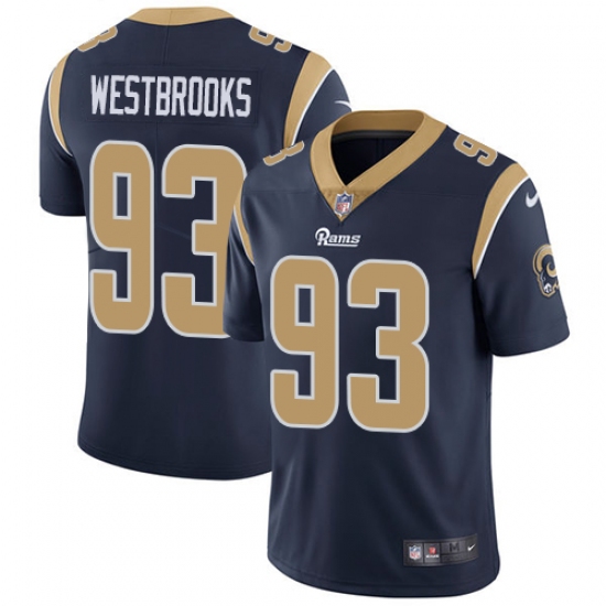 Youth Nike Los Angeles Rams 93 Ethan Westbrooks Navy Blue Team Color Vapor Untouchable Limited Player NFL Jersey