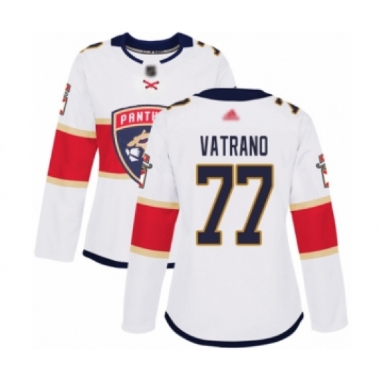 Women's Florida Panthers 77 Frank Vatrano Authentic White Away Hockey Jersey