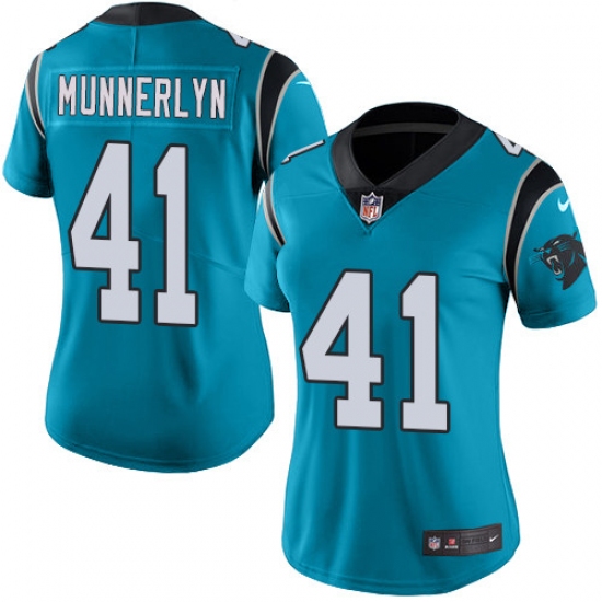 Women's Nike Carolina Panthers 41 Captain Munnerlyn Blue Alternate Vapor Untouchable Limited Player NFL Jersey