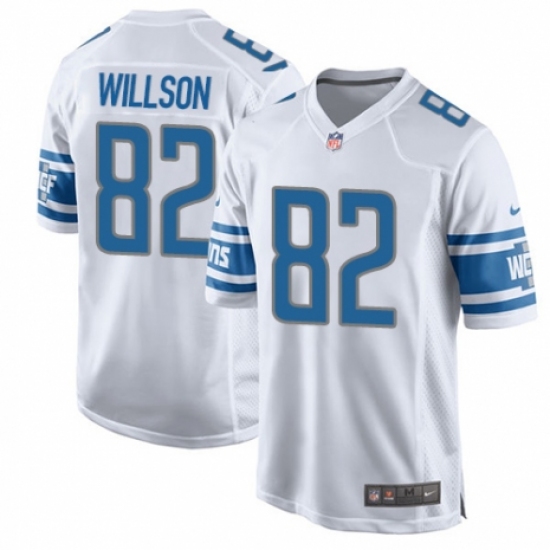 Men's Nike Detroit Lions 82 Luke Willson Game White NFL Jersey