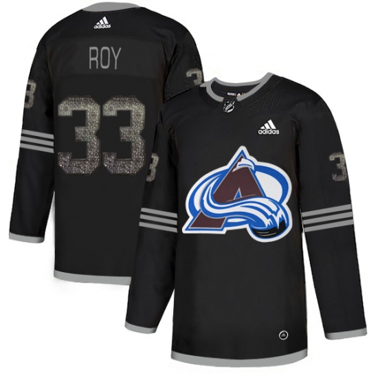 Men's Adidas Colorado Avalanche 33 Patrick Roy Black Authentic Classic Stitched NHL Jersey