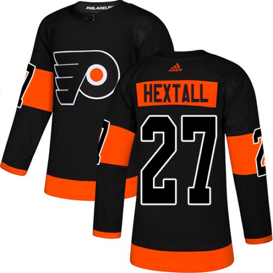 Men's Adidas Philadelphia Flyers 27 Ron Hextall Premier Black Alternate NHL Jersey