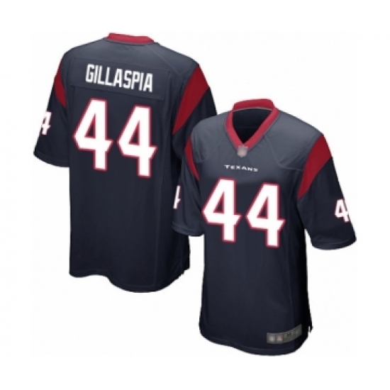 Men's Houston Texans 44 Cullen Gillaspia Game Navy Blue Team Color Football Jersey