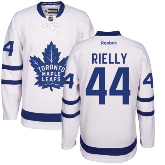 Men's Reebok Toronto Maple Leafs 44 Morgan Rielly Authentic White Away NHL Jersey