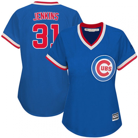 Women's Majestic Chicago Cubs 31 Fergie Jenkins Authentic Royal Blue Cooperstown MLB Jersey